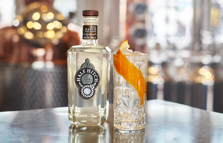 Camden Market drink - Half Hitch gin with orange peel