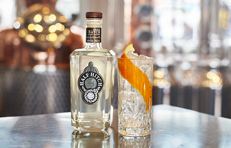 Camden Market drink - Half Hitch gin with orange peel