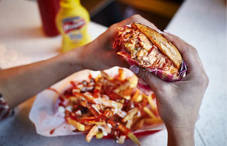 Camden Market food - Ghetto Grillz Reuben bagel