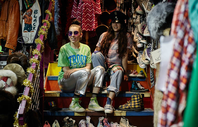 Camden Market fashion - Funky Town shop girls