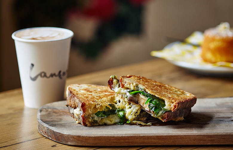 Camden Market food - Lantana coffee and grilled cheese toastie